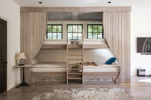 corner bunk beds for four