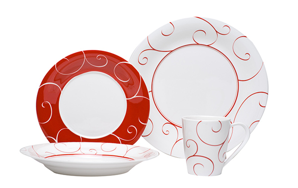 Panache Rouge 16 Piece Dinnerware Set