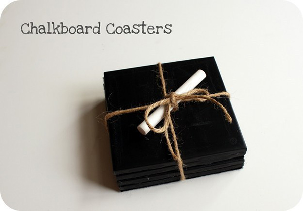 Chalkboard Paint Coasters