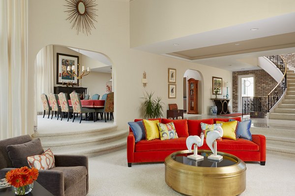 22 Beautiful Red Sofas in the Living Room | Home Design Lover