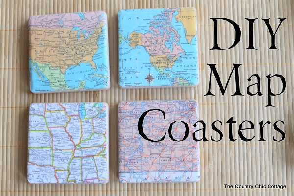 DIY Map Coasters 