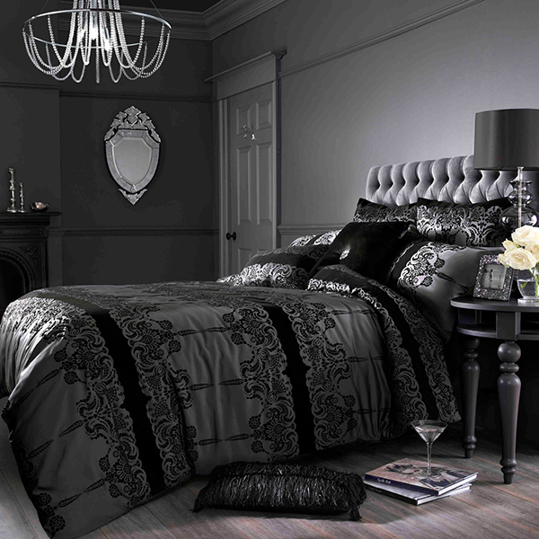 Kylie Astoria Black Bedding Set