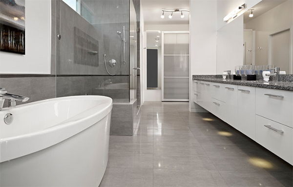 Ensuite Shower with modern tiles