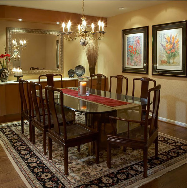 Double Pedestal Brass Dining Table