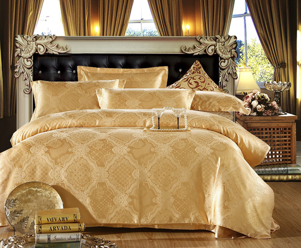 golden bed linens