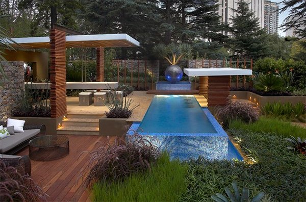 modern pool area