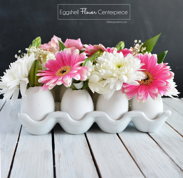 DIY Eggshell Flower Centerpiece