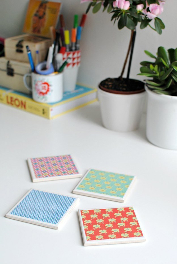 Patterned Paper Coasters
