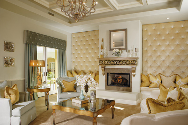 modern living room ideas in gold