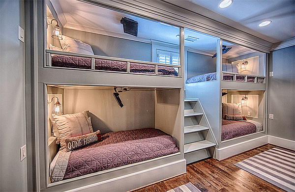 corner bunk beds for four