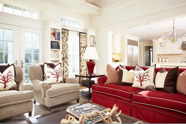 22 Beautiful Red  Sofas  in the Living  Room  Home Design  Lover