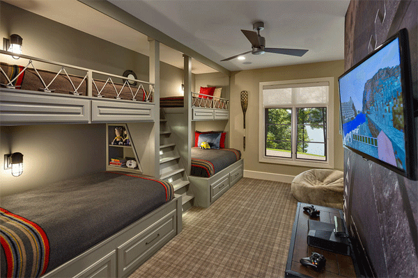 boys bunk bed four beds kids bedroom