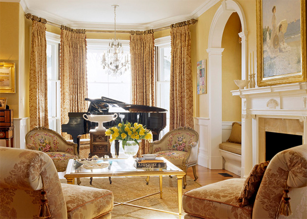 gold living room