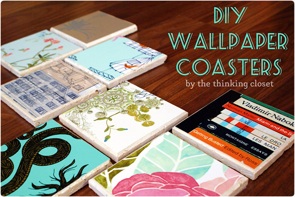 DIY Wallpaper Coasters