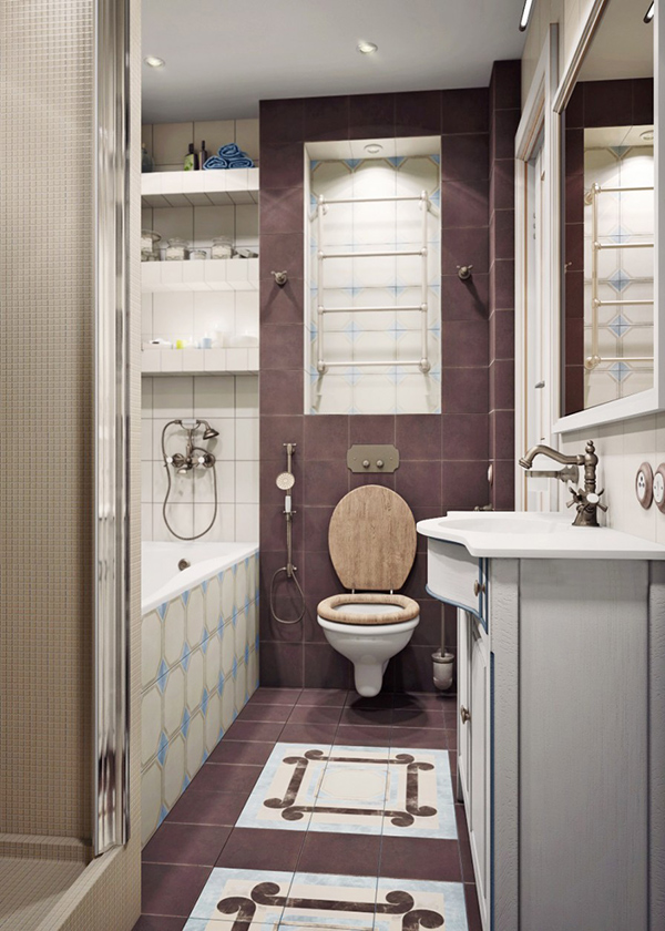 Bathroom with modern tiles