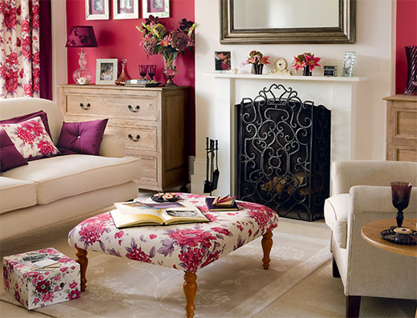 floral living room wallpaper