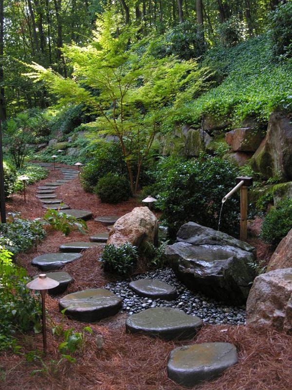 Asian-inspired garden