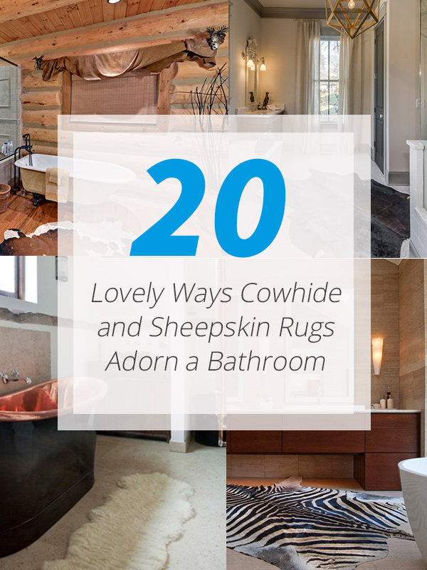 bathroom cowhide sheepskin