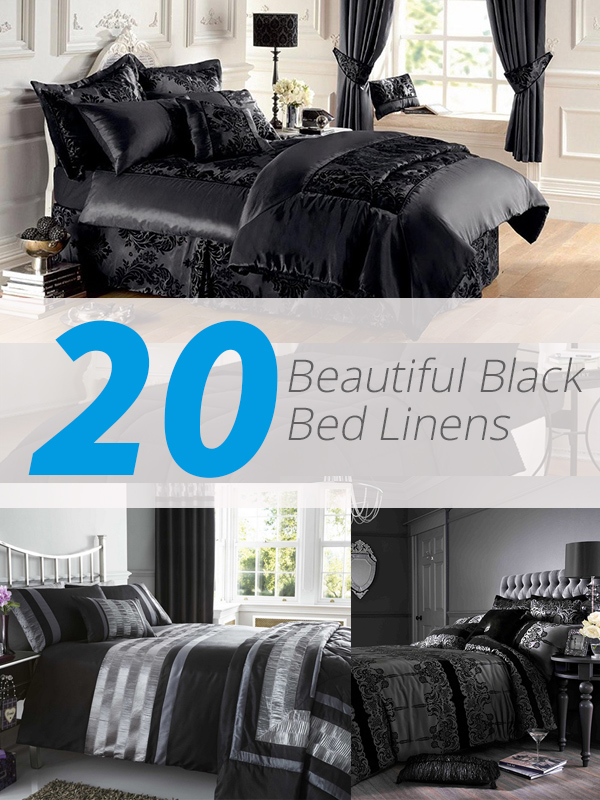 black bed linens