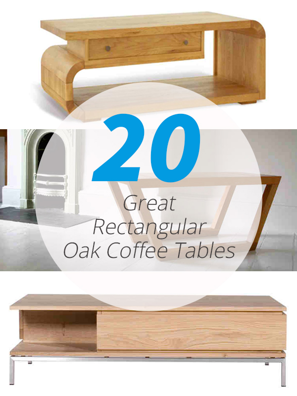 rectangular oak coffee tables