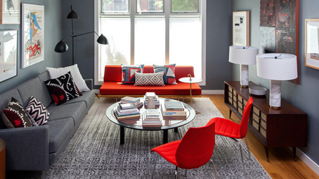 Featured image of post Living Room Modern Red Chair - Features a dramatic, round seat back and tightly more details the marmont lounge chair is a classic piece with a modern appeal as it gives a nod to.