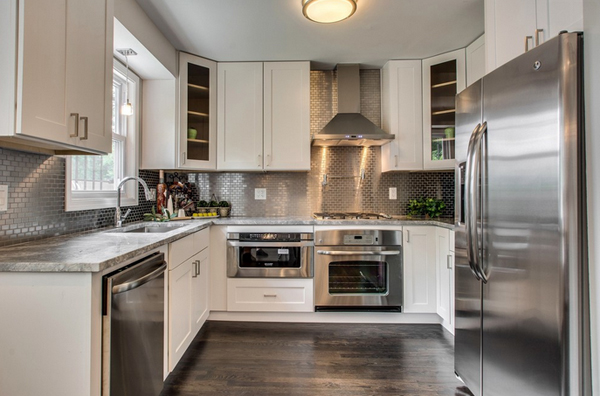 silver kitchen accents