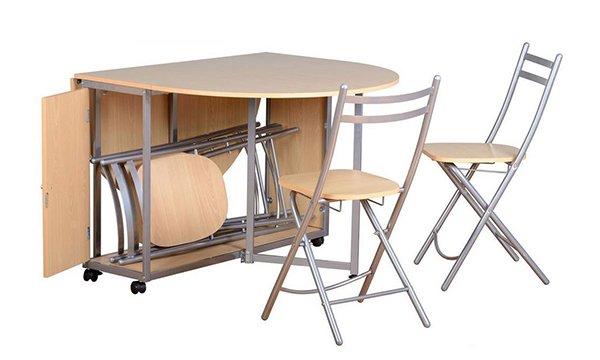 20 Drop Leaf Table with Folding Chairs | Home Design Lover