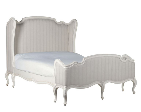 Classical White Winged Upholstered Beds