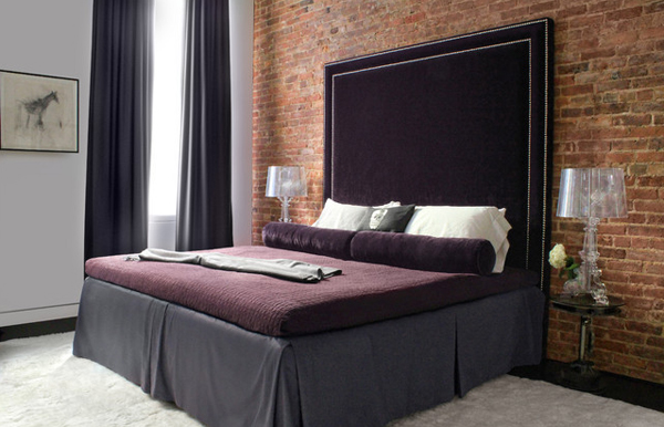 black drapes bedroom