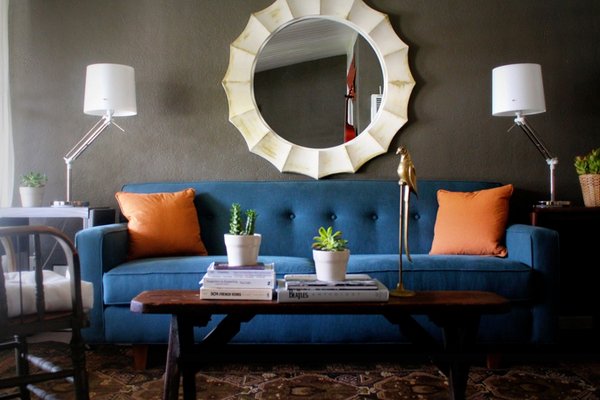 20 Impressive Blue Sofa in the Living Room | Home Design Lover