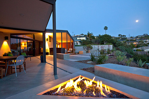 outdoor fireplace