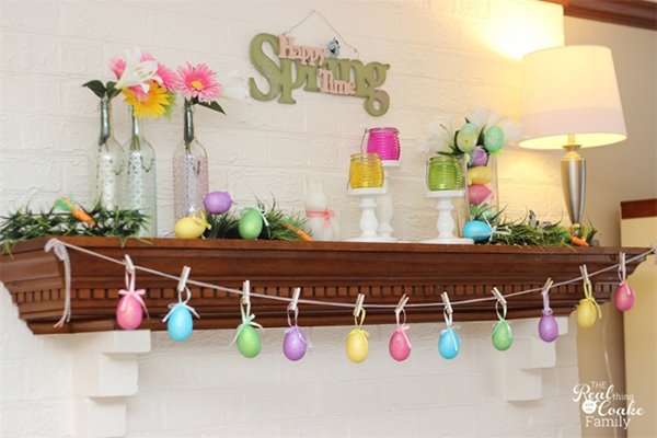 Easter Spring Mantel