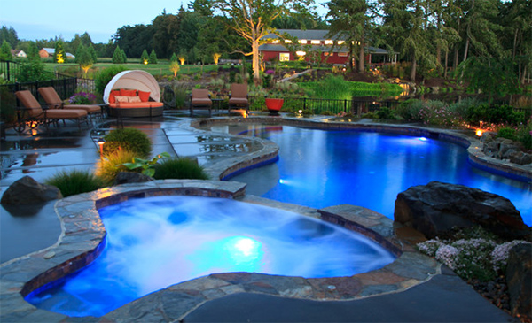 tranquil backyard pool
