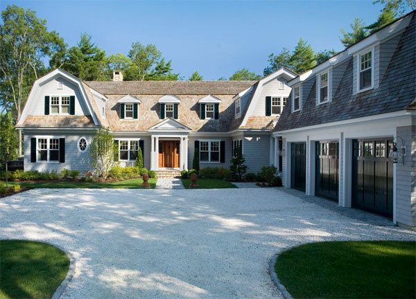 white gravel landscape exterior