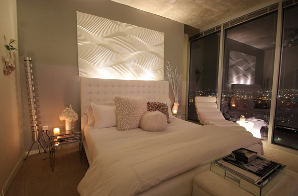 elegant bed lighting