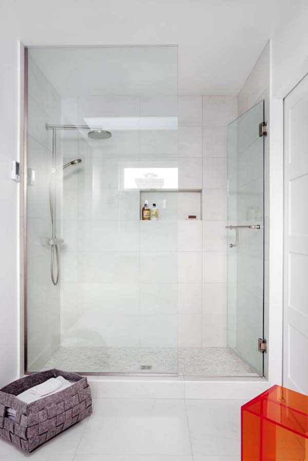 glass enclosed shower