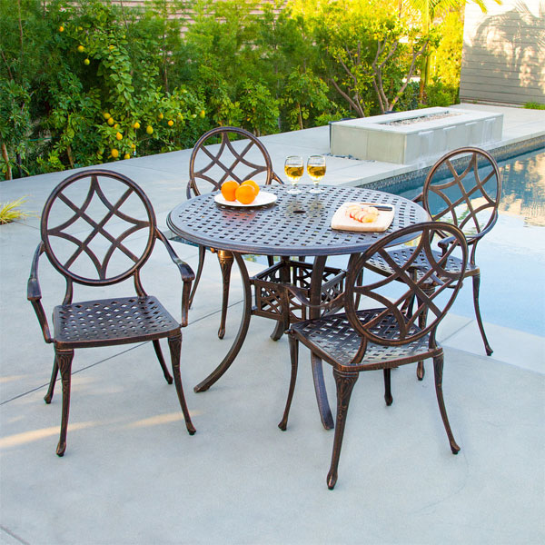 20 Sturdy Sets of Patio Furniture from Cast Aluminum | Home Design Lover