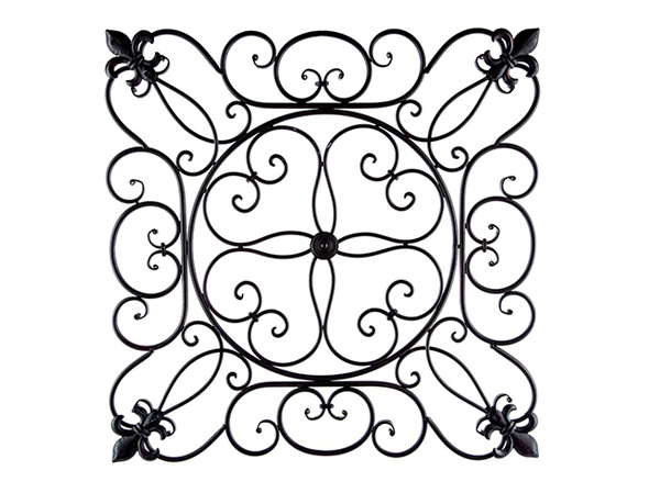 Black Fleur De Lis Metal Wall Decor