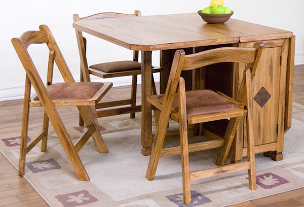 Sedona Rustic Oak Five Piece Dinette Set