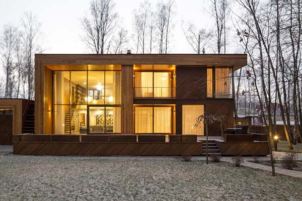 House in Birch Forest