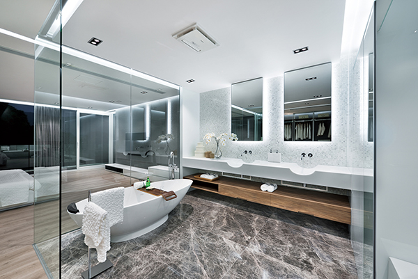 glass ensuite