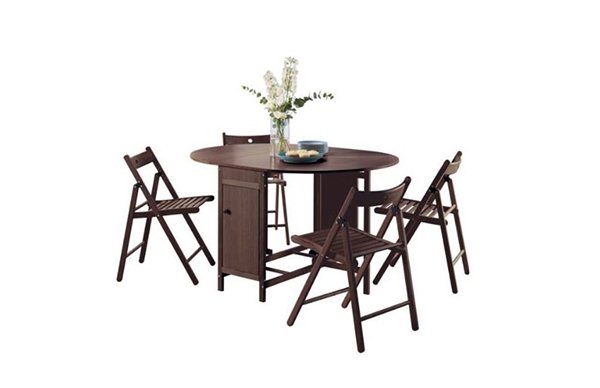 Butterfly Set Oval Dining Table and 4 Chairs