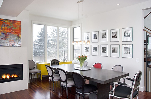 Dining Room with Custom Concrete Table