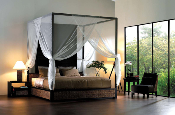 contemporary canopy bedroom