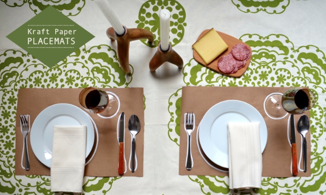 Kraft Paper Placemats DIY