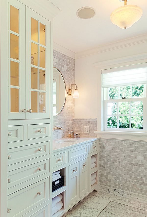 20 Clever Designs Of Bathroom Linen Cabinets Home Design Lover