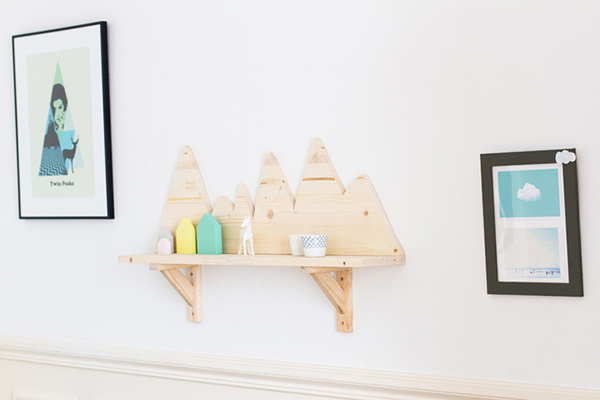 DIY Mountain Wall Shelf