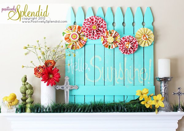 Vibrant Spring Mantel