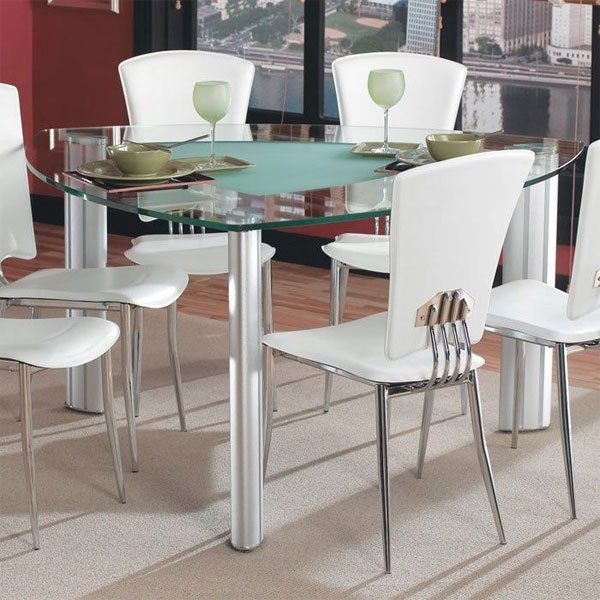 6 seater triangle dining table