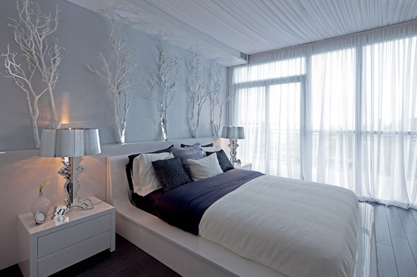 silver accents bedroom